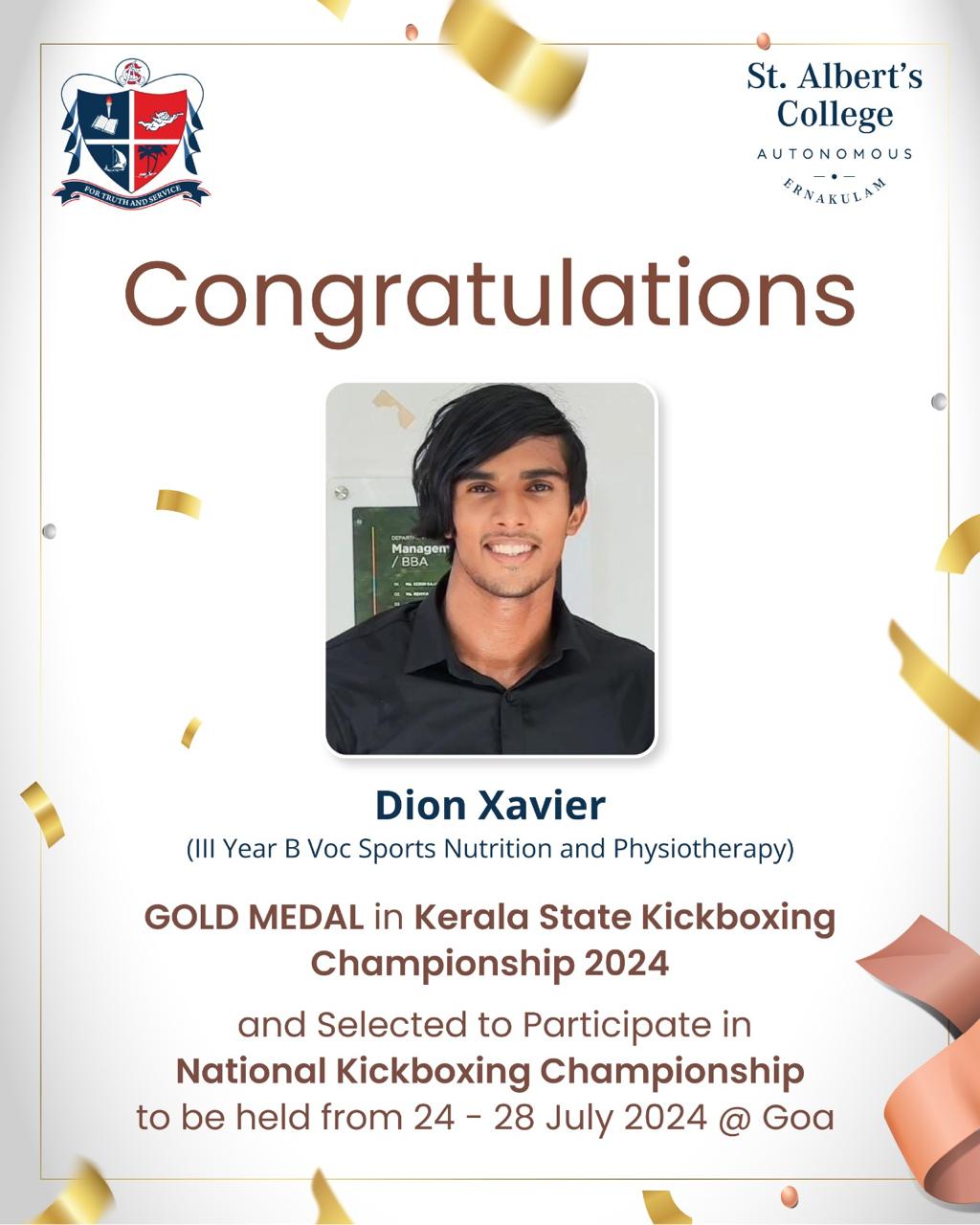 Congratulations Dion Xavier